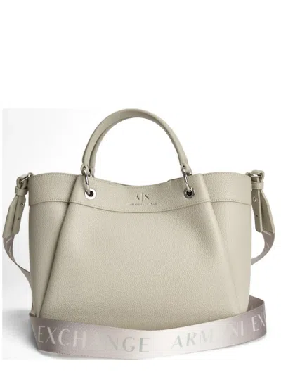 Armani Exchange Logo-detail Tote Bag In Neutral