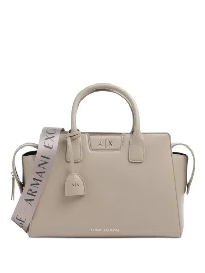 Armani Exchange Logo-detail Tote Bag In White