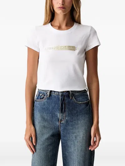 Armani Exchange Logo-detail T-shirt In White