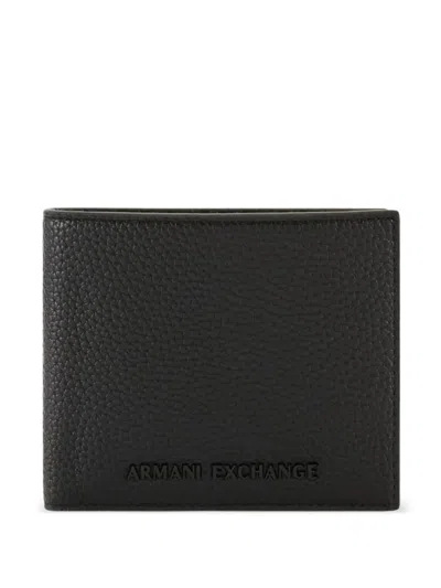 Armani Exchange Logo-detail Wallet In Black