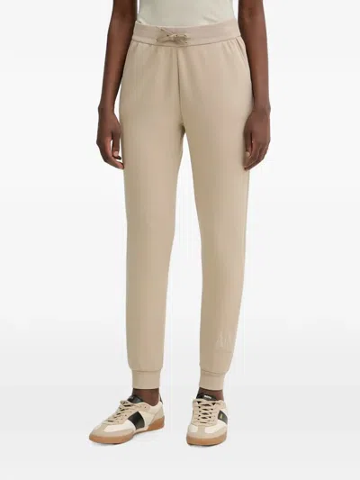 Armani Exchange Logo-embellished Track Pants In Neutrals