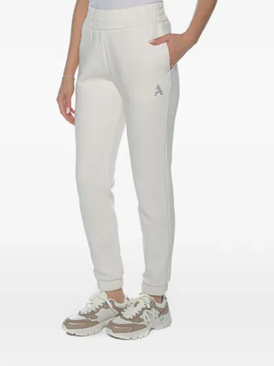 Armani Exchange Logo-embellished Track Pants In White