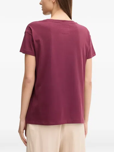 Armani Exchange Logo-embellishment T-shirt In Pink