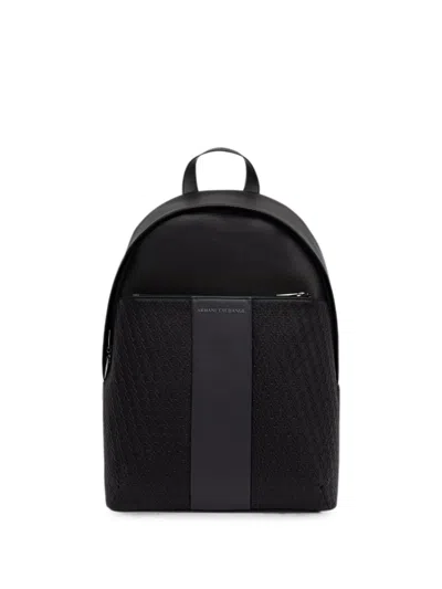 Armani Exchange Logo-embossed Backpack In Black
