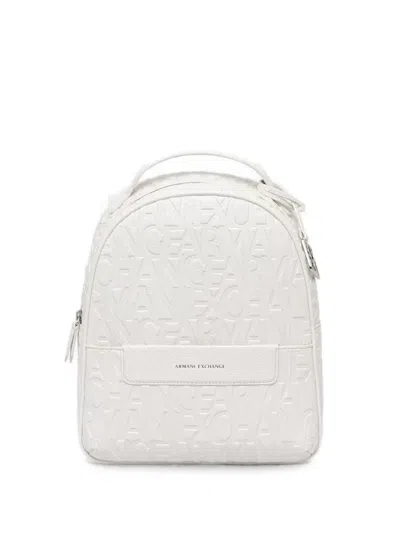 Armani Exchange Logo-embossed Backpack In Blue