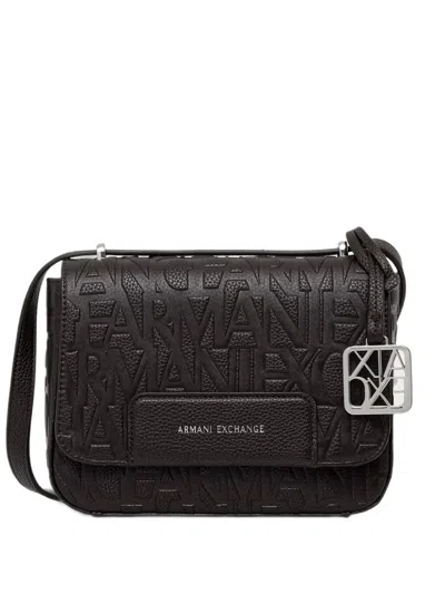 Armani Exchange Logo-embossed Cross Body Bag In Orange