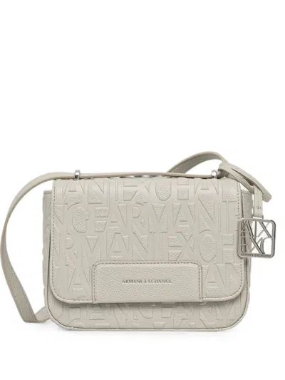 Armani Exchange Logo-embossed Crossbody Bag In Neutrals