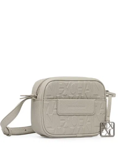 Armani Exchange Logo-embossed Crossbody Bag In Purple
