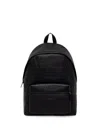 Armani Exchange Logo-embossed Front-zip Backpack In Black