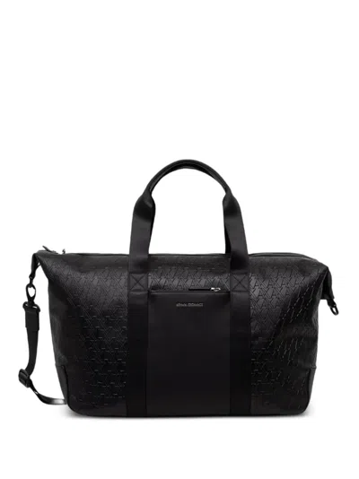Armani Exchange Logo-embossed Holdall In Black