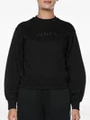 Armani Exchange Logo-embossed Sweatshirt In Black