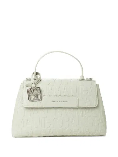 Armani Exchange Logo-embossed Top-handle Tote Bag In Gray