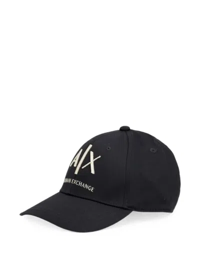Armani Exchange Logo-embroidered Baseball Cap In Black
