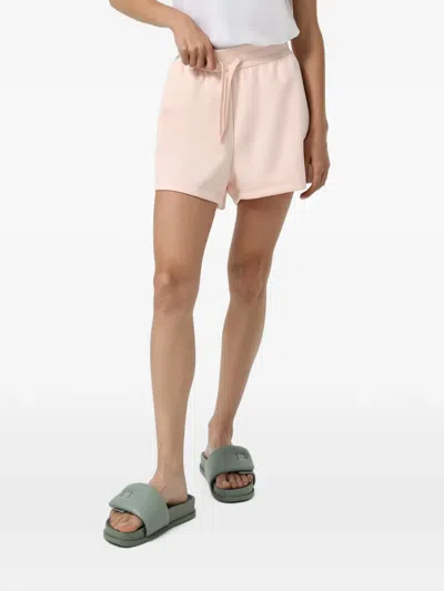 Armani Exchange Logo-embroidered Drawstring Shorts In Pink