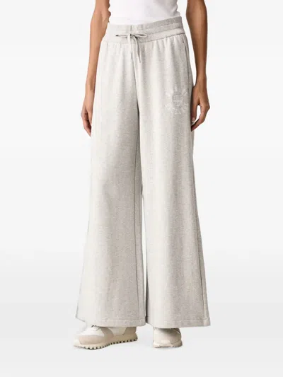 Armani Exchange Logo-embroidered Drawstring Track Pants In Neutral