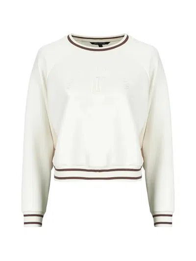 Armani Exchange Logo-embroidered Raglan-sleeve Sweatshirt In White