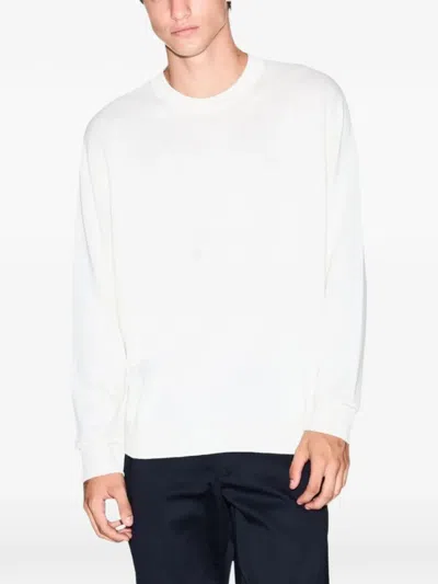Armani Exchange Logo-embroidered Sweater In White