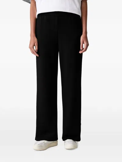 Armani Exchange Logo-embroidered Track Pants In Black