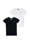 Armani Exchange Logo-embroidered T-shirt In Black