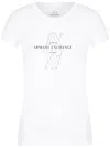 Armani Exchange Logo-embroidered T-shirt In White