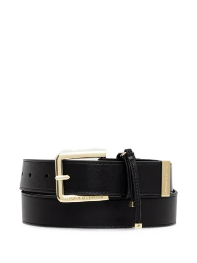 Armani Exchange Logo-engraved Buckle Belt In Green