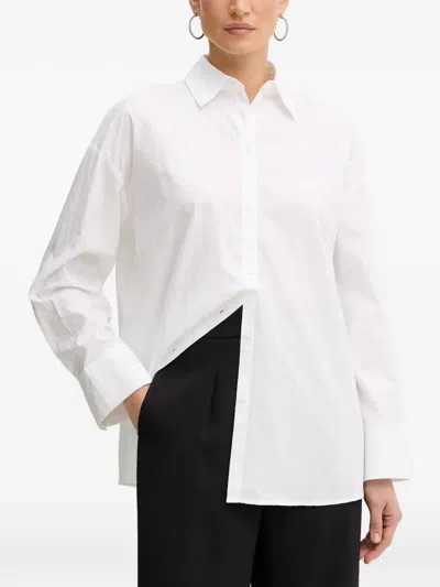Armani Exchange Logo-jacquard Long-sleeve Shirt In Multi