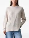 Armani Exchange Logo-knit Sweater In Neutral