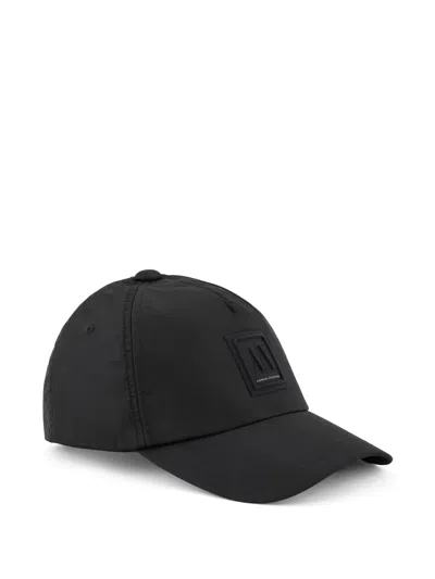 Armani Exchange Logo-patch Baseball Cap In Black