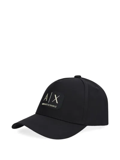 Armani Exchange Logo-patch Baseball Cap In Metallic