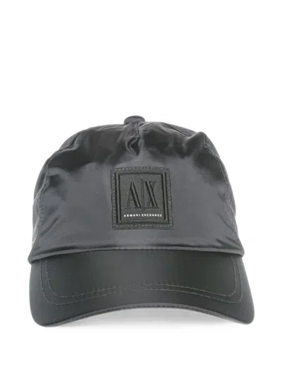 Armani Exchange Logo-patch Baseball Cap In Gray