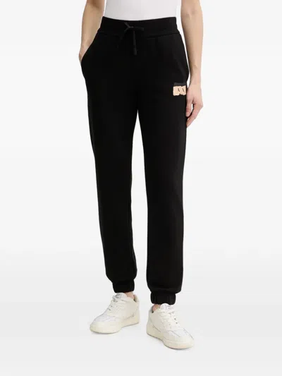 ARMANI EXCHANGE LOGO-PATCH DRAWSTRING TRACK PANTS