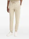 Armani Exchange Logo-patch Drawstring Track Pants In Neutral