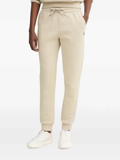 Armani Exchange Logo-patch Drawstring Track Pants In Neutral