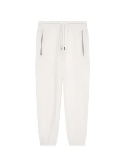Armani Exchange Logo-patch Drawstring Track Pants In White
