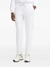 Armani Exchange Logo-patch Drawstring Track Pants In White