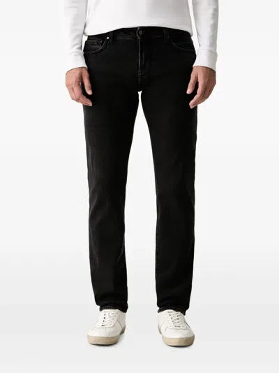 Armani Exchange Logo-patch Jeans In Black