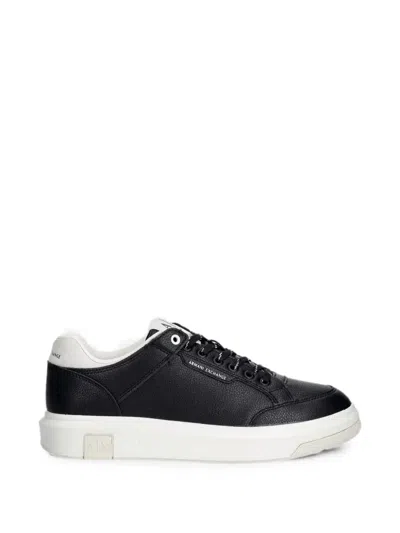Armani Exchange Logo-patch Pebbled Sneakers In Multi