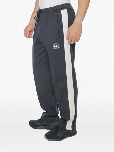 Armani Exchange Logo-patch Side-stripe Track Pants In Multi