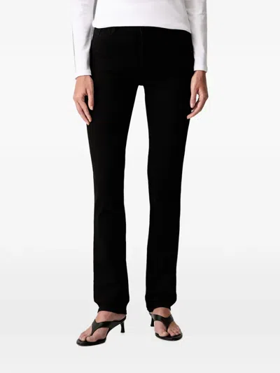 Armani Exchange Logo-patch Skinny Jeans In Black