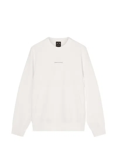 Armani Exchange Logo-patch Sweater In White
