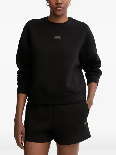 Armani Exchange Logo-patch Sweatshirt In Black