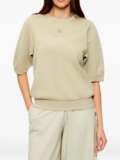 Armani Exchange Logo-patch Sweatshirt In Neutral