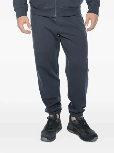 Armani Exchange Logo-patch Track Pants In Blue
