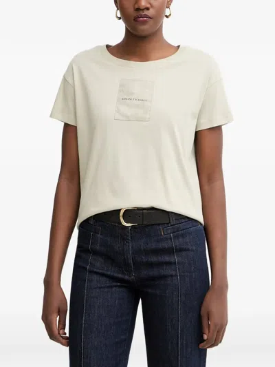 Armani Exchange Logo-patch T-shirt In Animal Print