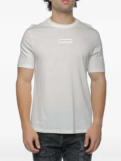 Armani Exchange Logo-patch T-shirt In White