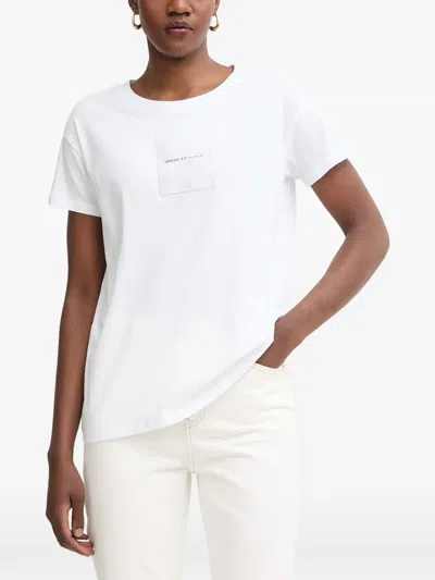 Armani Exchange Logo-patch T-shirt In White