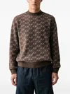 Armani Exchange Regular Fit Pullover In Viscose Blend In Brown
