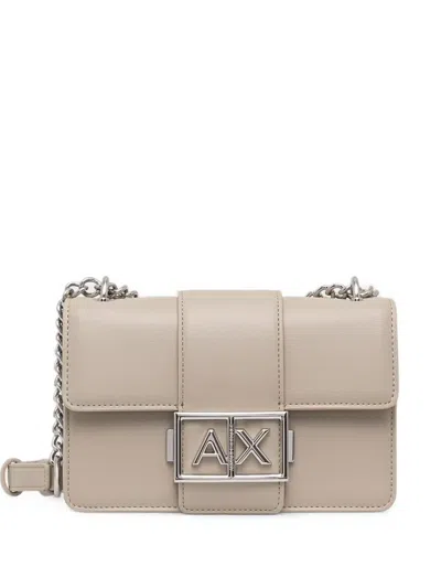 Armani Exchange Logo-plaque Chain-link Cross Body Bag In Pattern