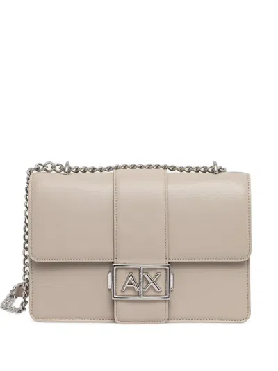 Armani Exchange Logo-plaque Chain-strap Cross Body Bag In Red