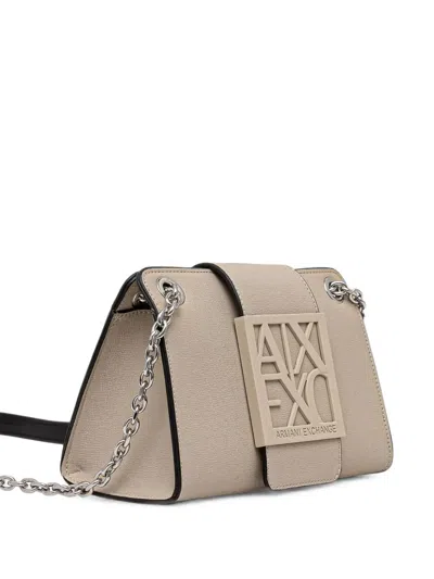 Armani Exchange Logo-plaque Chain-strap Mini Bag In Black